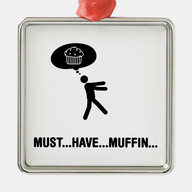 Ornamento De Metal Amante do muffin (Frente)