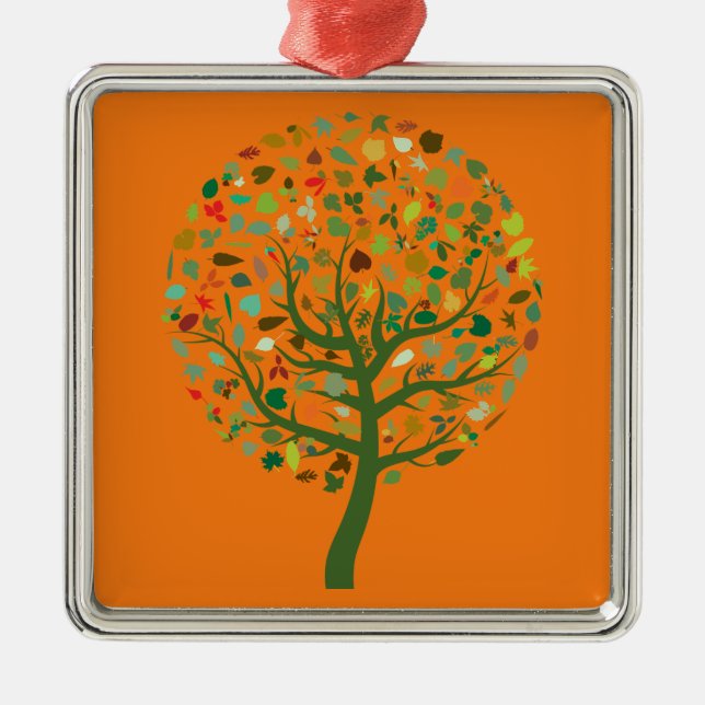 Ornamento De Metal Ambiente de árvore fofinho (Frente)