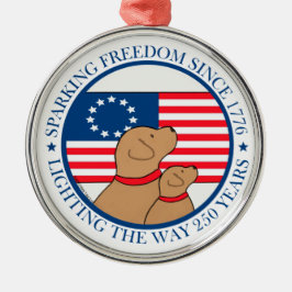Ornamento De Metal America 250 Sparking Freedom Since 1776