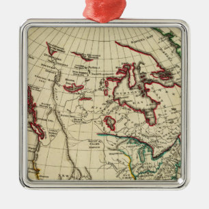 Ornamento De Metal America do Norte com os limites esboçados
