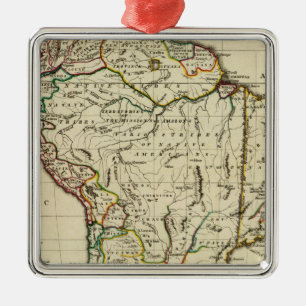 Ornamento De Metal Ámérica do Sul com os limites esboçados