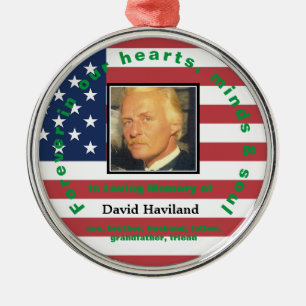 Ornamento De Metal American Flag Memorial Ornament HAMbWG