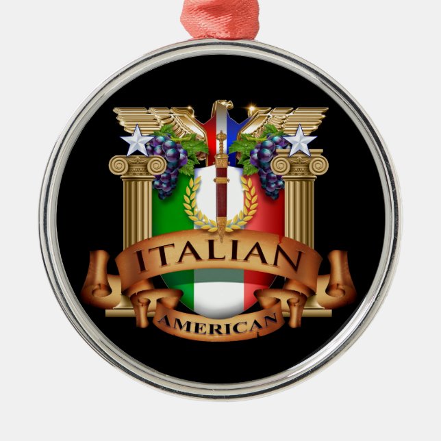 Ornamento De Metal Americano italiano (Frente)