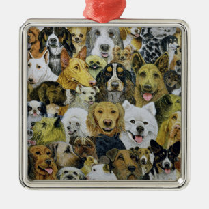 Ornamento De Metal Amigos do cão