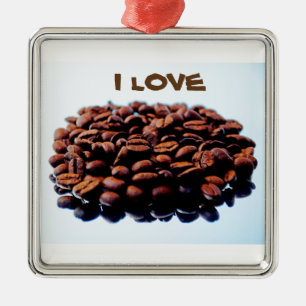 Ornamento De Metal Amo o Aroma do Café