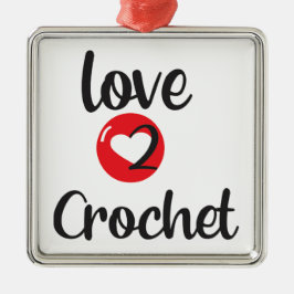 Ornamento De Metal Amor a Crochet