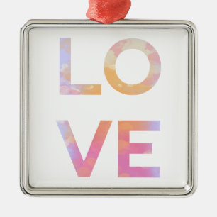 Ornamento De Metal Amor, aquarela