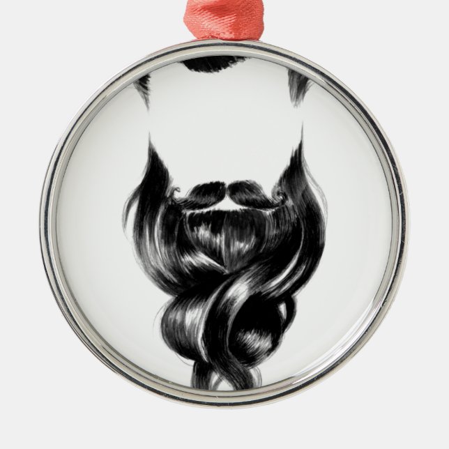 Ornamento De Metal Amor da barba (Frente)