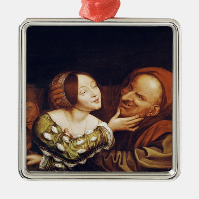 Ornamento De Metal Amor desigual ou, o casal combinado mal (Frente)