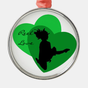 Ornamento De Metal Amor do carretel - dança irlandesa