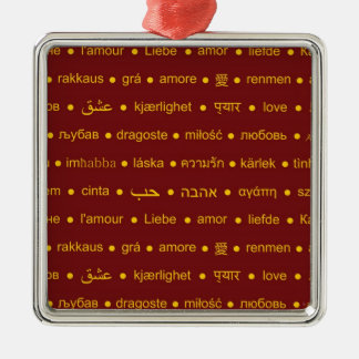 Ornamento De Metal Amor em todo o mundo
