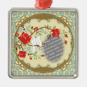 Ornamento De Metal Amor inspirado pela imagem personalizada
