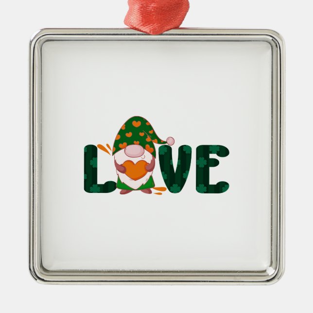 Ornamento De Metal Amor irlandês (Frente)