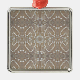 Ornamento De Metal Amores, conchas do mar, romântica exótica tropical