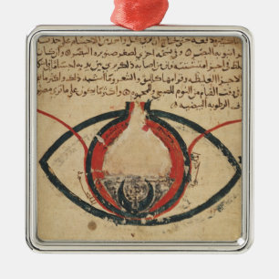 Ornamento De Metal Anatomia do olho, de um livro em doenças de olho