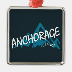 Ornamento De Metal Anchorage Alaska Mounates