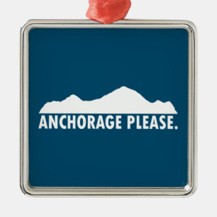 Ornamento De Metal Anchorage Alaska, por favor