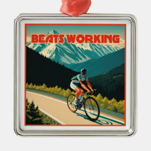 Ornamento De Metal Andar de Bicicleta é Melhor que Trabalhar
