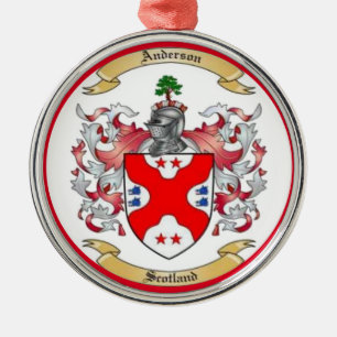 Ornamento De Metal Anderson Family Crest*