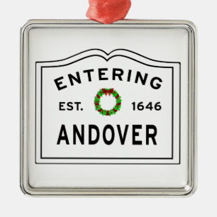 Ornamento De Metal Andover, MÃE Holiday Wreath Metal Ornament