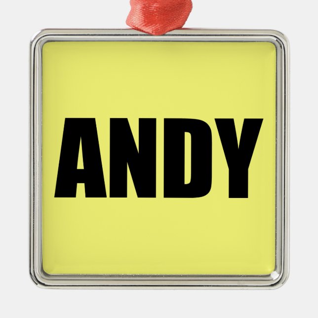 Ornamento De Metal Andy (Frente)