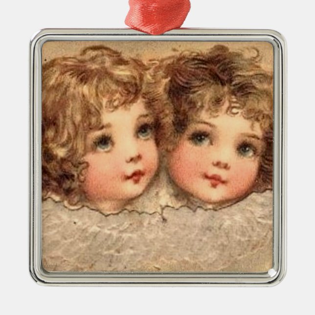 Ornamento De Metal Angel Twins - Ornament (Frente)