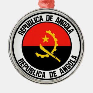 Ornamento De Metal Angola Round Emblem
