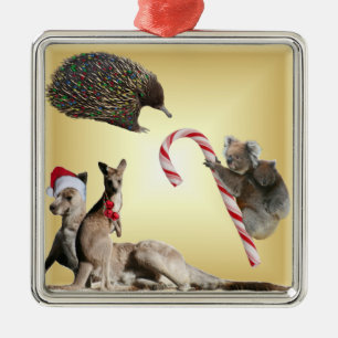 Ornamento De Metal Animais de Natal australianos