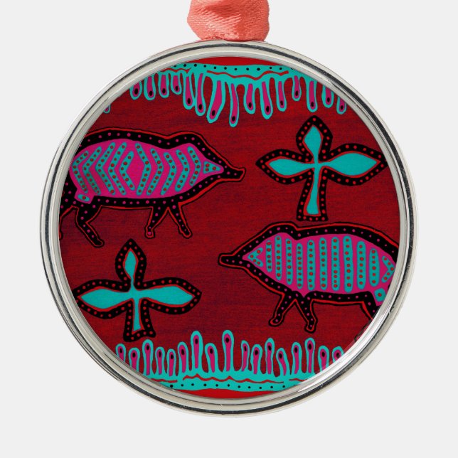 Ornamento De Metal Animais do Deserto do Sudoeste (Frente)