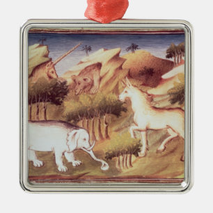 Ornamento De Metal Animais Mythical na região selvagem