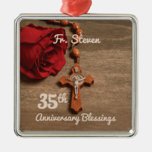 Ornamento De Metal Aniversário da classificação do padre 35o