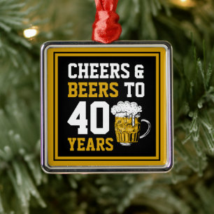 Ornamento De Metal aniversário de 40 anos para 40 anos