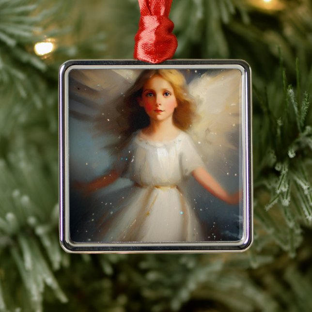 Ornamento De Metal Anjo de Natal 2 (Árvore)