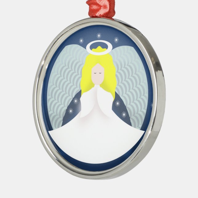 Ornamento De Metal Anjo de Natal com Asas (Esquerda)