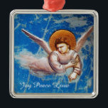 ORNAMENTO DE METAL ANJO DE NATAL VOANDO EM AZUL. VOO PARA O EGITO<br><div class="desc">Voo para o Egito,  detalhes do Anjo de Cappella Scrovegni Giotto di Bondone 1267 - 1337. obra-prima de arte italiana medieval, </div>