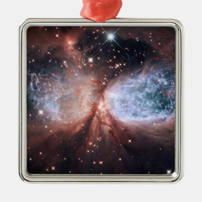 Ornamento De Metal Anjo de Neve de Hubble (Frente)