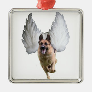 Ornamento De Metal Anjo do german shepherd