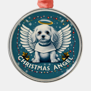 Ornamento De Metal Anjo Festivo de Natal Maltês