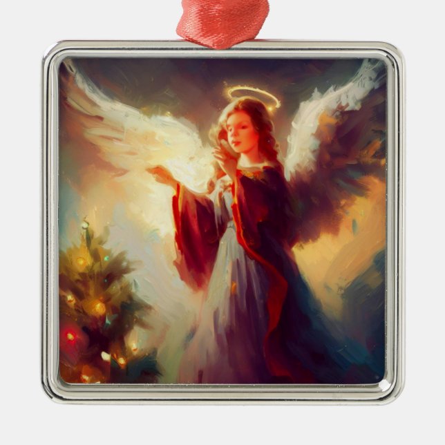 Ornamento De Metal Anjo Natal 3 (Frente)