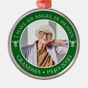 Ornamento De Metal Anjo no Céu Avó Memorial Foto