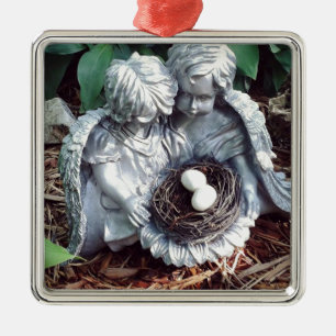 Ornamento De Metal Anjos de prata