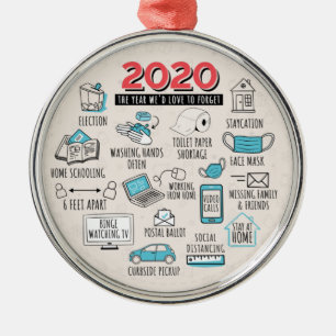 Ornamento De Metal Ano 2020 Queremos Esquecer A Comemoração