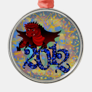 Ornamento De Metal Ano do dragão, 2012