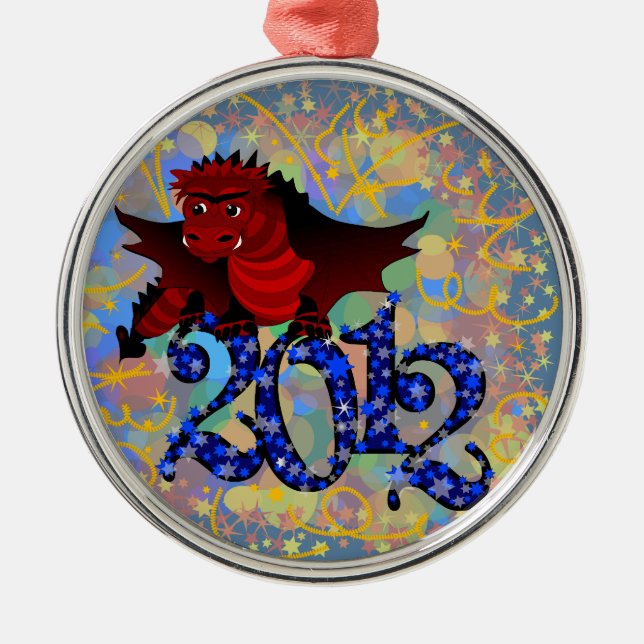 Ornamento De Metal Ano do dragão, 2012 (Frente)