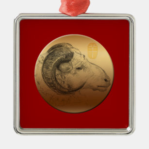 Ornamento De Metal Ano do ouro - Astrologia Chinesa