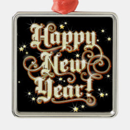 Ornamento De Metal Ano Novo