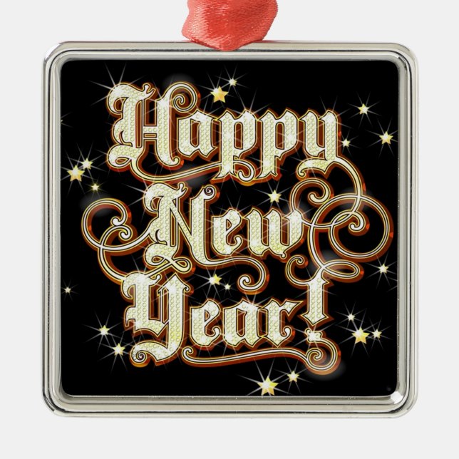 Ornamento De Metal Ano Novo (Frente)