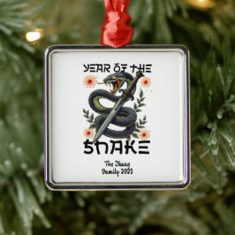 Ornamento De Metal Ano Novo do Cobra Zodiac Chinês