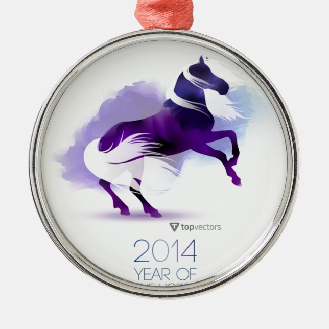 ORNAMENTO DE METAL ANO ROXO DO CAVALO (Frente)