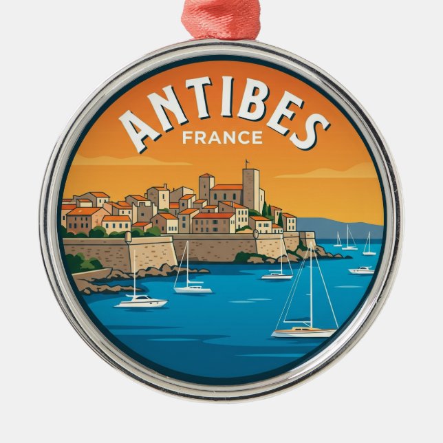 Ornamento De Metal Antibes França (Frente)